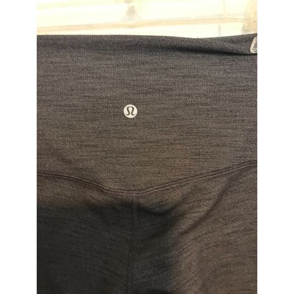 Lululemon Align Pant II 25" Mini Heathered Herringbone Heathered Black White-12 - Picture 2 of 10